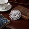 Moda Europea y Americana Accesorios para Ropa Aleación Pedrería Doble Capa Estéreo Flor Redonda Broche Traje de Gama Alta Chaqueta Corsage