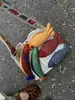 Bolsa de Mano Tejida a Mano con Peces Original y Linda para Mujer, Bolso de Hombro de Gran Capacidad, Bolso Estilo Vacaciones para Mujer