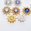Copo de Nieve de Cobre Chapado en Oro de 18 Quilates Multi-Pieza Accesorios de Joyería DIY al por Mayor del Fabricante