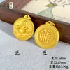 Loja de ouro com o mesmo antigo ouro de areia francês palavra Fu Buda Maitreya fivela de paz pingente por muito tempo não desbota corrente de suéter de maré nacional feminino
