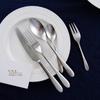 Cuchillo para carne y tenedor cuchara de acero inoxidable plateado cepillado estilo holandés JOMU tenedor para fruta cuchara para café cubiertos occidentales cuchillo y tenedor