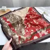 Pañuelo Cuadrado Pequeño de Imitación Seda Lana Algodón Lino, Nuevo Pañuelo de Seda Otoño e Invierno, Versátil para Viajes Diarios, Moda Retro, Chal Elegante de Alta Gama