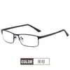Armazón de Gafas Clásico Cuadrado Pequeño Armazón de Metal Moderno Moda Negocios Espejo Plano Protección Ocular Luz Azul Se Puede Equipar con Lentes para Miopía