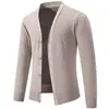 Exportación Transfronteriza Otoño e Invierno Nuevo Chaqueta de Punto Casual para Hombre Versátil Forrada de Polar de Punto de un Solo Botón