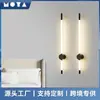 Luminária de Parede Longa Minimalista Luz de Luxo LED Linha Luminosa Quarto Cabeceira Hotel Sala de Estar Grelha Decoração Linha Luminária de Parede
