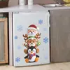 Divertido-B203 Dibujos Animados de Papá Noel, Pingüino, Reno y Copos de Nieve Decoración Navideña para el Hogar Pegatinas de Pared Venta al por Mayor Transfronteriza