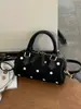 Bolso de Mano con Forma de Almohada de Moda para Mujer 2026 Nuevo Estilo Bolso de Mano Tipo Bola de Bolos Textura de Moda Bolso de Hombro Único Cruzado