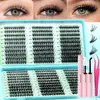 Bestseller de Amazon Set de Pestañas Postizas Transfronterizo Europeo y Americano, Pestañas Segmentadas, Naturales y Espesas, Kit de Pestañas Autoinjertables