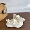 Tênis de Pai Retro com Solado Grosso, Moderno, Vazado, Respirável, Feminino, Moda Verão 2026, Versátil, Casual, Confortável, Esportivo