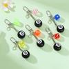 Llavero para Amantes del Billar Resina 8 Billares, Amuleto Colgante para Bolso Regalo Recuerdo Colgante Llavero
