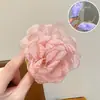 Presilha de cabelo de camélia em rede estilo francês para mulheres, presilha de garra floral vintage para a parte de trás da cabeça, acessório de cabelo de alta qualidade, novo modelo 2026