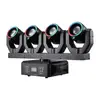 Luz de Atmosfera Laser para Festa Dj Ktv Disco Cabeça Móvel Quatro Cabeças 512 com Controle Dmx, Controle de Som, Controle Remoto, Super Brilhante