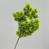 Ramas artificiales de pino y ciprés, agujas de pino, ramas de pino de bienvenida para paisajismo, plantas verdes, ramas de pino Nobili con frutos, ramas de árbol artificiales