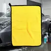 Toalla de lavado de autos de vellón coral de doble cara, toalla de dos colores para auto, toalla absorbente gruesa, paño de limpieza para auto, toalla de lavado de autos de alta densidad