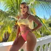 2026 Nuevo Body de Malla Degradada para Mujer Hueco Adelgazante Estilo Puro Deseo Vacaciones en la Playa Ropa Exterior Chica Caliente Lencería