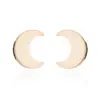 Aretes Geométricos Minimalistas de Acero Inoxidable Negro Estilo Europeo y Americano Forma de Estrella Luna Corazón Moda Mini Aretes Pequeños Venta al por Mayor