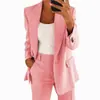 Outono Inverno 2026 Nova Moda Europeia e Americana Gola Lapela Slim Fit Cardigan Blazer de Terno Temperamento Conjunto de Terno Feminino