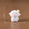 Creativa Linda Ovejita Flocada Muñeca Lindos Mini Adornos Decoración DIY Llavero Accesorios para Colgar en Bolso