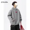 Sudadera con Capucha Bordada de Peso Pesado para Hombre, Estilo High Street Otoño e Invierno, Sudadera Informal Genial para Pareja, Sudadera con Capucha de Diseño de Marca de Moda