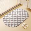 Alfombrilla absorbente para baño con dibujos animados, suave, de diatomeas, para puerta de baño, antideslizante