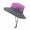 Gorra de Color al Aire Libre para Hombres Mujeres Gorra de Senderismo de Verano Pesca Protector Solar Cola de Caballo Gorra de Pescador Casual Transpirable de Malla