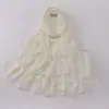 Transmissão ao vivo Cachecol longo de chiffon de pérola criptografado transfronteiriço com flores dobradas feitas à mão e contas, lenço de gaze de minoria étnica, lenço de cabeça malaio