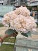[Hortensia de imitación azul claro] 5 hortensias francesas blancas para bodas, camino de flores, pared de flores falsas, fábrica de comercio exterior