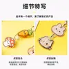 Chaveiro Personalizado com Corrente de Pingente em Acrílico Colorido, Apresentando Designs Criativos de Anime Cartoon, Mercadoria Comemorativa Feita à Mão, Pequenos Presentes