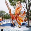 Tobogán de madera para parque al aire libre de celebridades de Internet, de acero inoxidable grande, no estándar y sin motor, instalaciones de entretenimiento para niños
