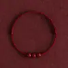 Pulsera de Cuerda Roja Cinabrio para Hombres y Mujeres, Cuentas de Transferencia de Arena Dorada Púrpura, Buena Suerte en el Año de Nacimiento, Pulsera Tejida a Mano, Segura y Suave