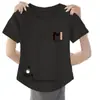 Camiseta Versátil de Manga Corta para Mujer Talla Plus con Hombro Normal, Nuevo Estilo Coreano de Verano, Corte Delgado, Favorecedora, Casual, Rejuvenecedora, Top Elegante