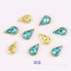 Novo 6*10MM gota d'água cesta de flor garra dourada furadeira DIY acessórios de joia sapato bolsa lenço acrílico furadeira de costura manual