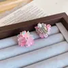 Chica Brillante ~ Pendientes de Flor Dopamina de Primavera para Mujer, Pendientes Únicos y Hermosos 2025, Pendientes Estilo Ins Mori
