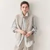 Suéter de Cashmere Feminino Gola Alta Meia Texturizado Cardigan de Algodão Colete Suéter de Tricô Pulôver Outono e Inverno Novo Colete Suéter para Camada