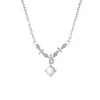 Colar Galáxia Caça-Sonhos Feminino Versátil Corrente de Clavícula Pedra da Lua Cheia de Diamantes Pingente de Borla Brilhante Personalizado