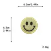 Parche Bordado por Computadora de Estrella Diamante Brillante Multicolor Cara Sonriente Parche DIY Parche de Tela Decorativa Amazon