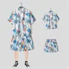 Camisa floral de manga corta de verano para hombre, shorts hawaianos de viaje para la playa, conjunto casual para el hogar, corte holgado, talla grande