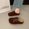 Chinelos Femininos Estilo Birkenstock com Solado Grosso Retrô, Novo Modelo Primavera 2026 com Fivela de Dupla Tira, Chinelos Fashion Versáteis de Encaixar com Biqueira Fechada