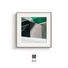 Pintura decorativa geométrica moderna minimalista para cabeceira de quarto de apartamento pintura suspensa liga de alumínio de alta qualidade verde transparente