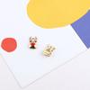 Acessórios de joias artesanais faça você mesmo Liga pingando óleo Série de Natal Floco de neve Presente Papai Noel Brincos de alce Material