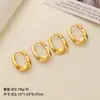 Moda Europeia e Americana Estilo Old Money Simples Elegante Versátil Ouro Escovado Fosco Brincos Luxo Leve High-End Ear Cuffs Brincos