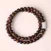 Pulseira de Pau-Rosa Preto Estilo Vintage para Homens, Madeira de Pau-Rosa Natural, Despertar do Leão Estilo Chinês, Contas Budistas Colecionáveis, Joia de Mão para Mulheres, Venda por Atacado