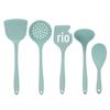 Conjunto de Utensílios de Cozinha de Silicone Atacado, Conjunto de Cinco Peças de Espátulas, Escorredor de Cozinha, Colher de Arroz, Espátula, Colher de Sopa, Frigideira Antiaderente, Espátula de Silicone