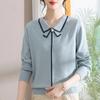 Estilo Otoñal para Madre de Mediana Edad Top de Punto de Punto 2025 Nuevo Camiseta Básica de Moda Primavera y Otoño para Mujeres de Mediana Edad y Mayores