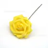 En stock de fábrica rosa de simulación de 8 cm con tallo flor de espuma de PE accesorios para caja de dulces de boda Flores para sostener en San Valentín