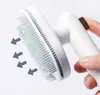 Uma escova desembaraçadora para gatos e cães feita de material ABS, projetada para massagear e desembaraçar o pelo