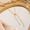 Pulsera Ajustable Simple Retro Europea y Americana Cadena de Hueso de Serpiente Dorada de 18K Cuentas Redondas Extraíble Cuerda de Mano de Acero de Titanio Pieza de Mano para Mujer