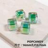 [Poesía verde] Joyería de cuentas de primavera hecha a mano, cuentas verdes sueltas, accesorios, pendientes, colgantes, joyería, cuentas DIY