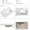 Nuevo Lavabo para Ropa con Tabla de Lavar Drenaje Separado Cerámico Todo en Uno Balcón Sanitario Soporte de Acero Inoxidable Fregadero