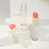 Botella dispensadora de brillo de labios, Botella redonda de brillo de labios con cepillo grande, Tubo de brillo de labios vacío, Material de empaque de maquillaje, Capacidad 5.3ml